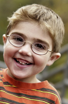 Portrait of a boy with eyeglasses
