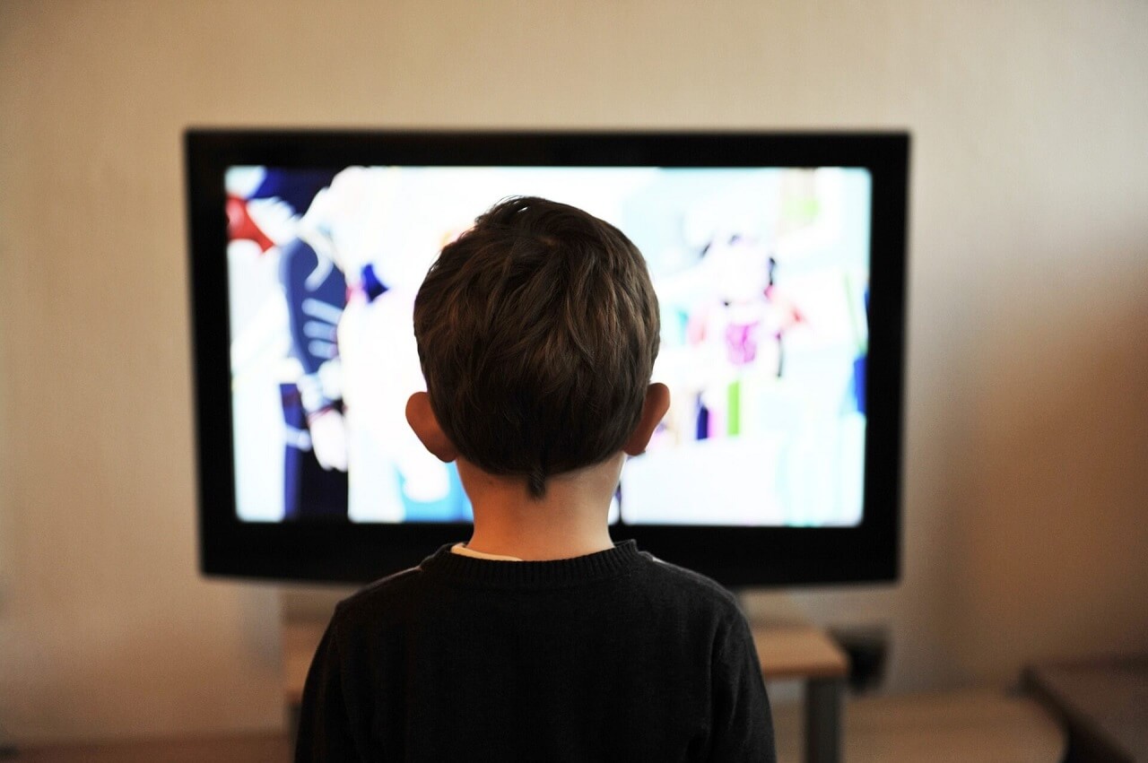 Child looking at screen